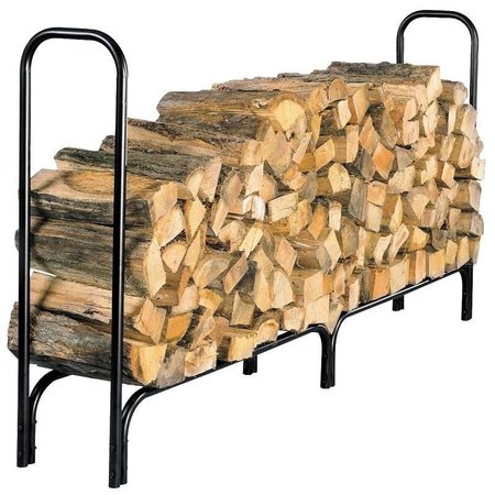 SHELTER Extra Large Log Rack, 13 in W, 96 in D, 45 in H, Steel Base, PowderCoated, Black SLRXL